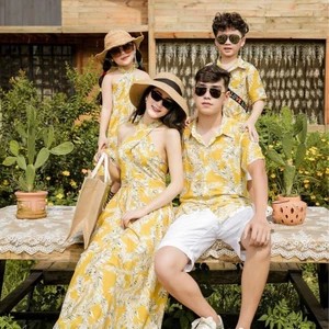 Bộ Đồ Đôi, Bộ Đồ Gia Đình, Đội Nhóm, Đi Biển Và Du Lịch , Chất Liệu đũi Mềm Mát Women