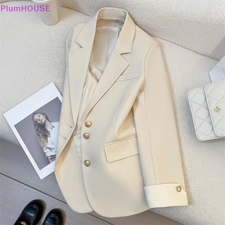 Plumhouse Phù Hợp Với Áo Khoác Công Sở Nữ Thanh Lịch Chắp Vá Một ngực Nữ Blazer VN