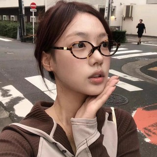 Kính hình bầu dục cổ điển Retro Khung tròn Phụ kiện thời trang Unisex, Khung nhựa nhẹ có ống kính trong suốt, Kính mắt tối giản cho nam / nữ