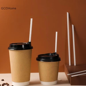 Gcdhome 100 Chiếc Dùng Một Lần Ba Lỗ Cà Phê Ống Hút Khuấy Cả Nóng Lạnh Đồ Uống Ống Hút Độc Lập Đóng Gói HOT