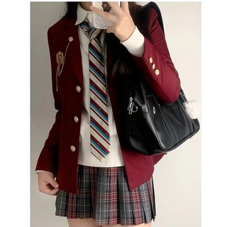 Bộ đồ nam DK mới Bộ áo khoác đồng phục Áo khoác sinh viên phong cách đại học Nhật Bản Blazer