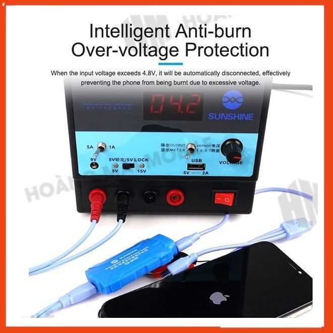Dây cấp nguồn điện thoại SUNSHINE SS-905D cho 5S-15PM và Android