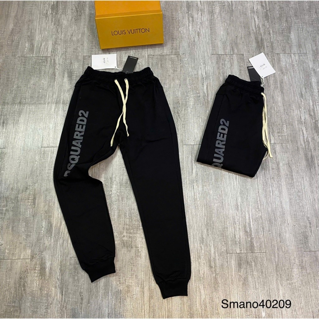 Quần Jogger In Chữ DSQ Dọc KCloset Quần Thể Thao Chất Nỉ Dày Dặn Dáng Rộng Nam Nữ NA502