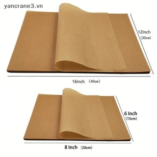 {YAN3} 50 / 100 Cái Giấy dán da Tấm nướng bánh giấy không dính cắt sẵn Giấy nướng bánh sẽ không uốn cong Giấy sáp đốt cháy {yancrane3.vn}