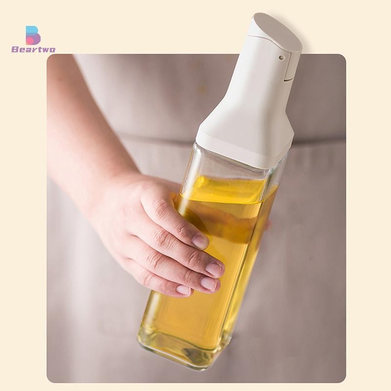 < beartwo > Mới 500ml Tự Động Mở Chai Dầu Thủy Tinh Hộp Đựng Gia Vị Đổ Không Rò Rỉ Dầu Hộp Đựng Dầu Cho Nhà Bếp Đẹp