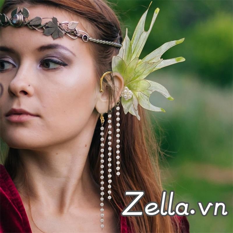 Phụ Nữ Cổ Tích Tai Còng Đẹp Kẹp Nàng Tiên Cá Bông Tai Thời Trang Cosplay Phụ Kiện