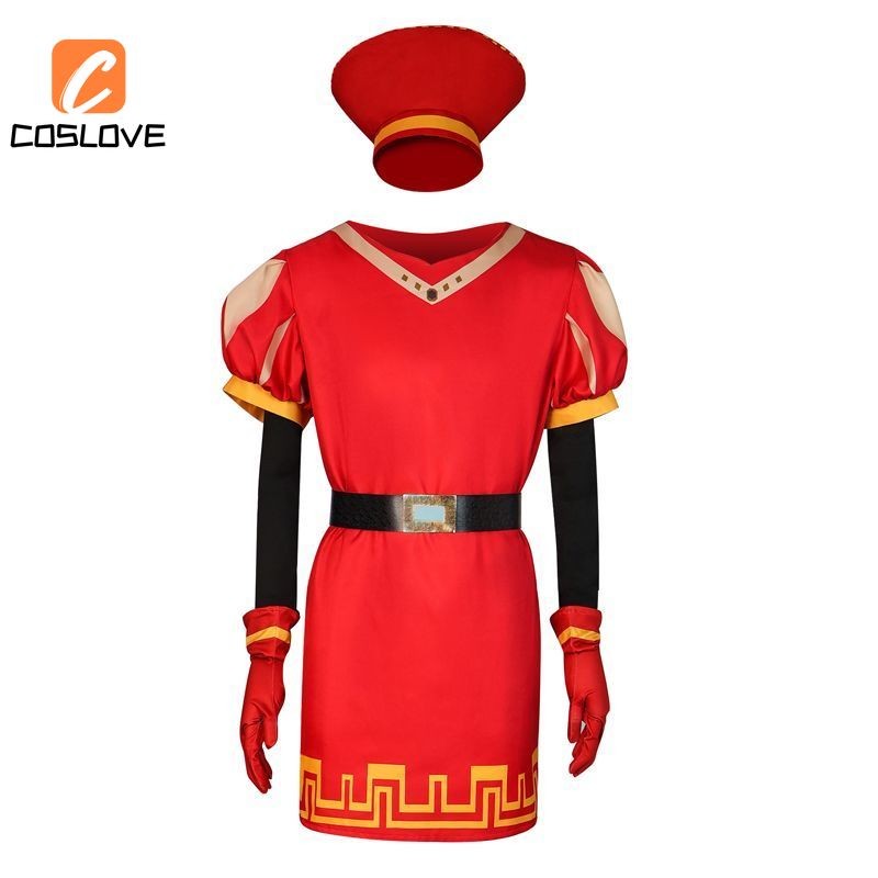 Anime Phim Shrek Chúa Farquaad Cosplay Quần Áo Trọn Bộ Trang Phục Màu Đỏ Trang Phục Áo Dài Halloween Đảng Cosplay