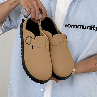 Mùa Hè Bên Ngoài Mặc Đế Mềm Birkenstock Nửa Hỗ Trợ Giày Nam Chống Trơn Trượt Đế Mềm Giày Lười Thường Ngày All-Ma