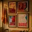 Poster Tranh Dán Tường Cổ Động Vintage A4 A6 Combo 100 Tranh Có Sẵn Keo, Decor