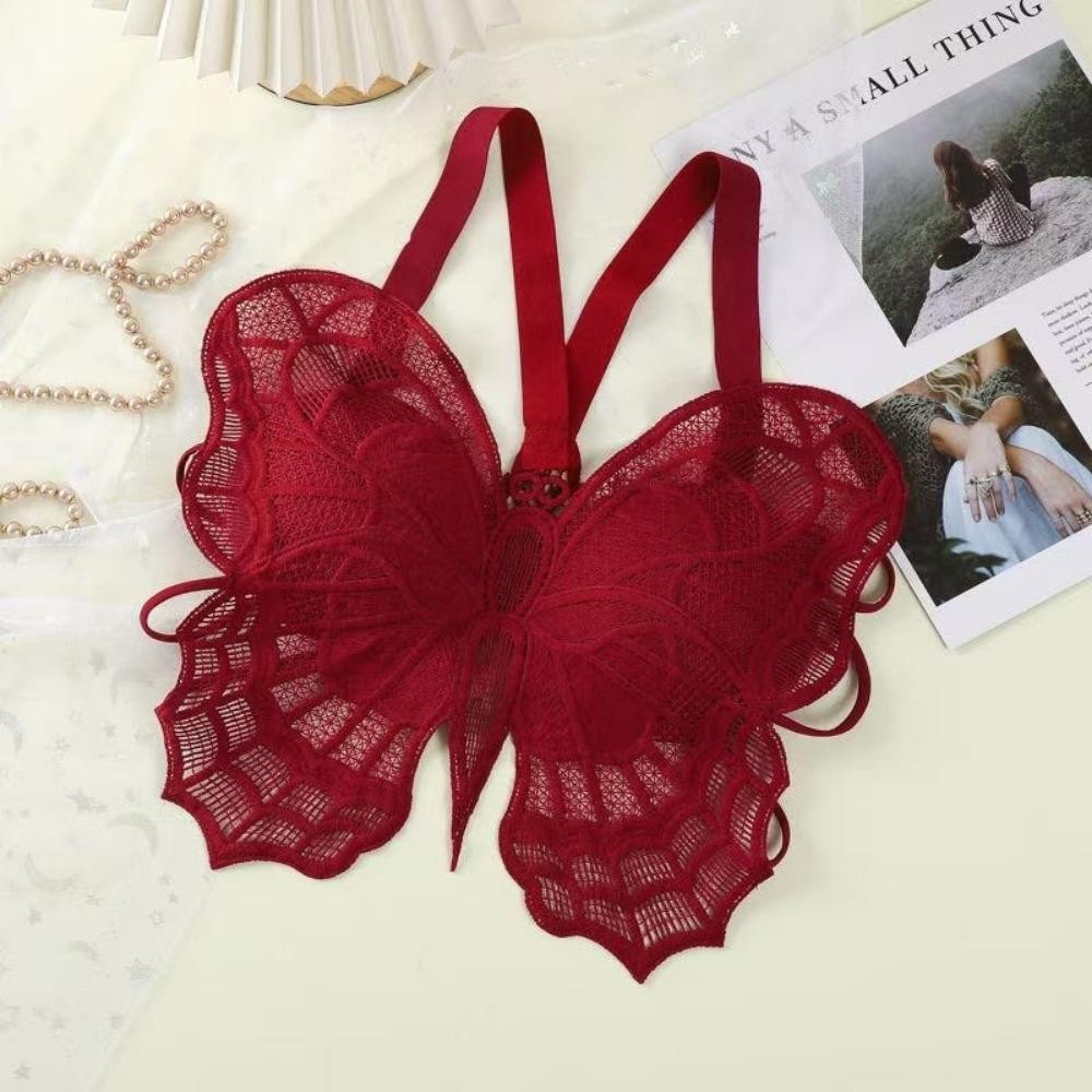 Áo ngực ren bướm WANYEDI, Đồ lót hở lưng gợi cảm rỗng, Đồ lót nữ Bralette tất cả trong một