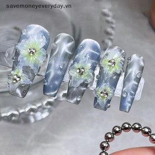 [savemoneyeveryday] Nail Art Round Magnet Beads Ice Flower 's Eye Strong Magnet Nail Art 10 chiếc [vn]