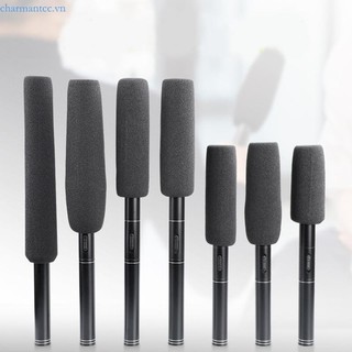 Charmantcc1 Đen Xốp Xốp Phỏng Vấn Micro Kính Chắn Gió Thu Nhỏ Vỏ Bọt Biển