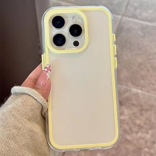 Ốp Điện Thoại Ốp Lưng Acrylic Trong Suốt Mờ 3 Trong 1 Màu macaron Ốp Lưng Điện Thoại Cho iPhone 16 15 14 13 12 11 Pro Max 14 15 16 Plus