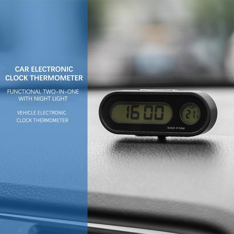 Đồng hồ ô tô điện tử TMOY Đồng hồ tự động LCD phát sáng TCS