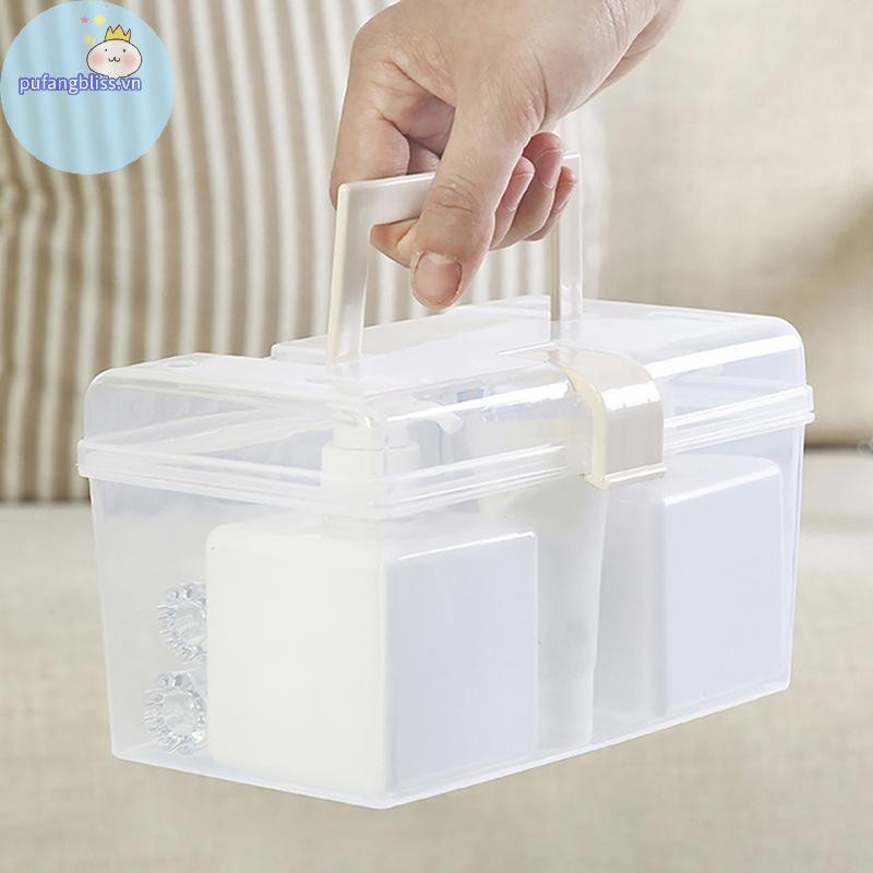 Hộp Bảo Quản Mặt nạ Pufangbliss Có Tay Cầm Hộ Gia Đình Chống Bụi Kín Hộp Dung Tích Lớn Chống Nước Chống Bụi Đồ lặt vặt Hộp Bảo Quản VN