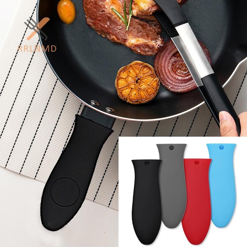 Rrlnmd Chống Trơn Trượt Nồi Silicon Tay Cầm Giá Đỡ Có Thể Tháo Rời Bộ Phận Nồi Gang Skillet Tay Cầm Bao Nồi Chảo Tay Cầm MỚI