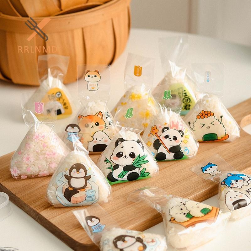 RRLNMD 50 / 100 Chiếc Gạo Tam Giác Nhật Bản Túi Đóng Gói Dùng Một Lần Nori Onigiri Túi Sushi Làm Sushi Khuôn Phụ Kiện Bento MỚI