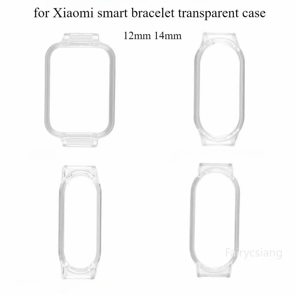 Bộ chuyển đổi 14mm 12mm Thích hợp cho Xiaomi Band 10 9 8 7 6 5 4 3 mi band 8active Đầu nối vỏ trong suốt cho dây đeo cổ tay huawei 9 8 7 6 Pro