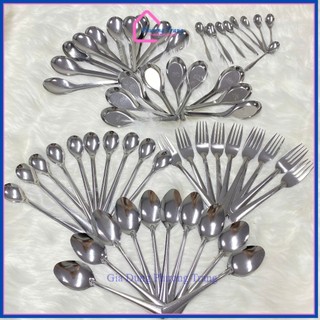 Combo 10 Muỗng canh bầu, canh vuông , Muỗng súp nhọn - Muỗng Inox dày cao cấp - Phương Trang