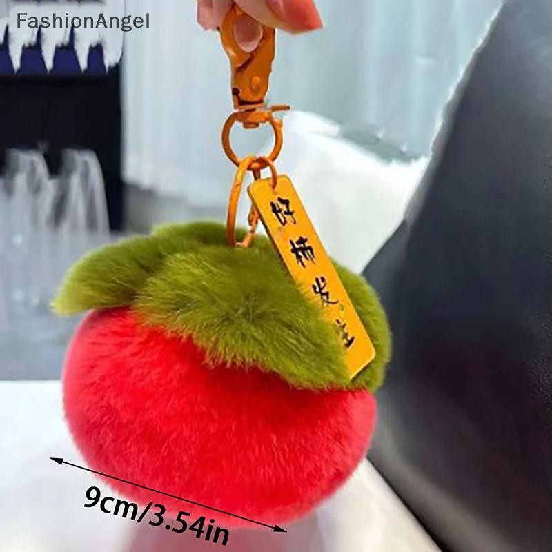 FashionAngel Mới Thật Tóc Dễ Thương May Mắn Hồng Móc Khóa Nữ Sang Trọng Rex Túi Xe Trang Trí Mặt Dây Chuyền Quà Tặng VN