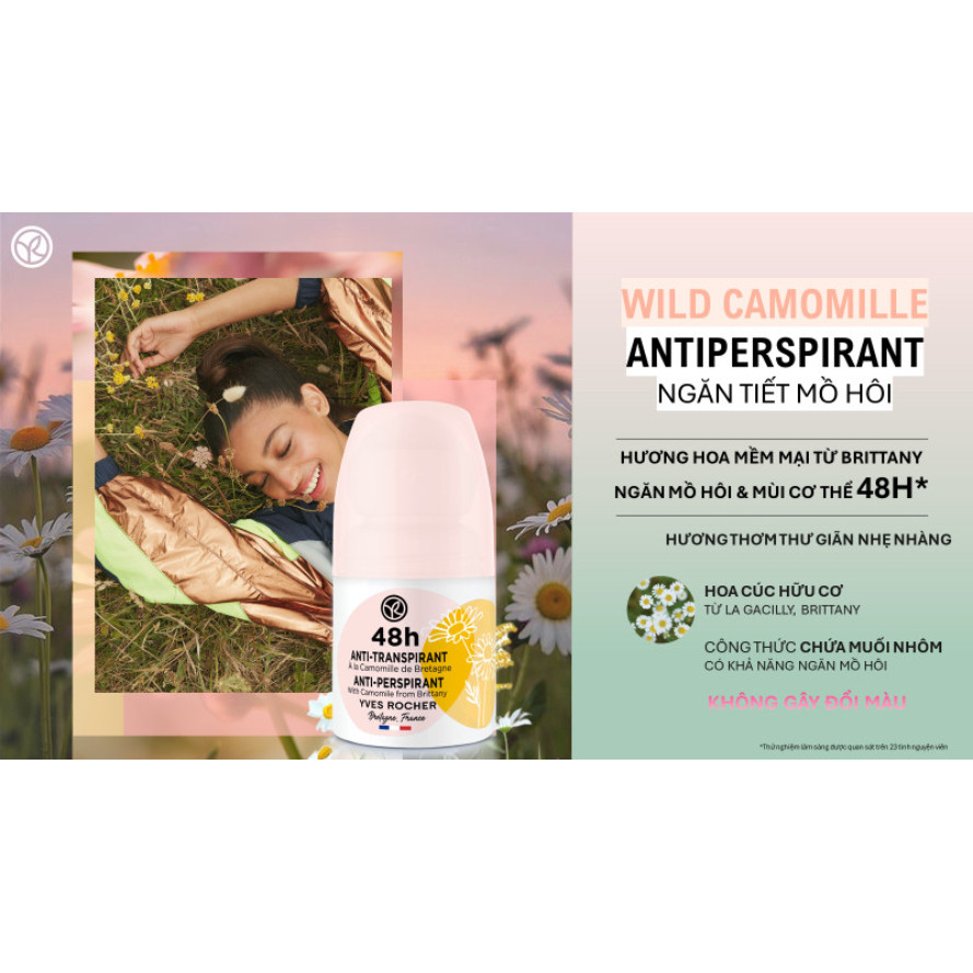 Mô tả Lăn khử mùi ngăn mùi suốt 24H - 48H Yves Rocher 50ml (nhiều phân loại) - 4