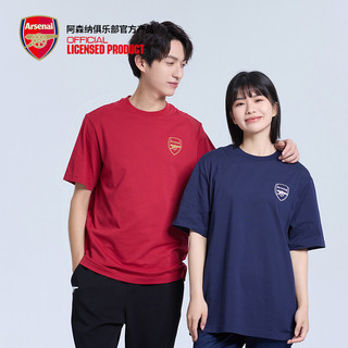 Áo thun ngắn tay dáng rộng cổ tròn cỡ lớn dành cho nam và nữ Arsenal