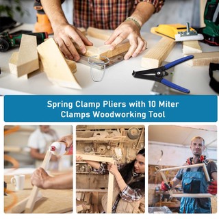Kìm Kẹp Lò Xo Với 10 Miter Kẹp Dụng Cụ Chế Biến Gỗ Kìm Và Kẹp Miter Cho Khung Khuôn Gỗ Composite Miter Góc