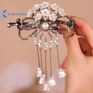 Kudosation Rỗng Ra Nơ Kẹp Tóc Cho Nữ Pha Lê Hoa sel Vuốt Tóc Bé Gái Thời Trang Thanh Lịch Sáng Bóng Barrettes Phụ Kiện Tóc