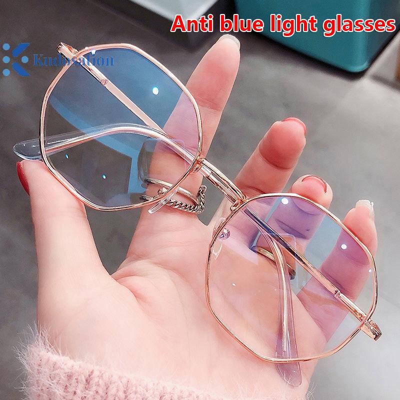 Kính Kudosation Siêu Nhẹ Hợp Kim Khung Đồng Bằng Nam Nữ Chống Ánh Sáng Xanh Kính Dự Tiệc Trang Trí Kính Mắt Kính Giả