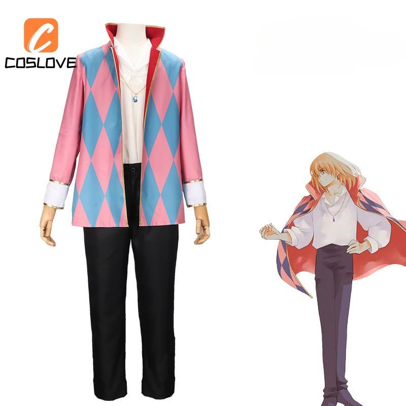Howl 's Moving Castle Cosplay Quần Áo Trọn Bộ Trang Phục Phù Hợp Với Người Lớn Trang Phục Dài Tay Áo Choàng Cosplay Đảng Biểu Diễn