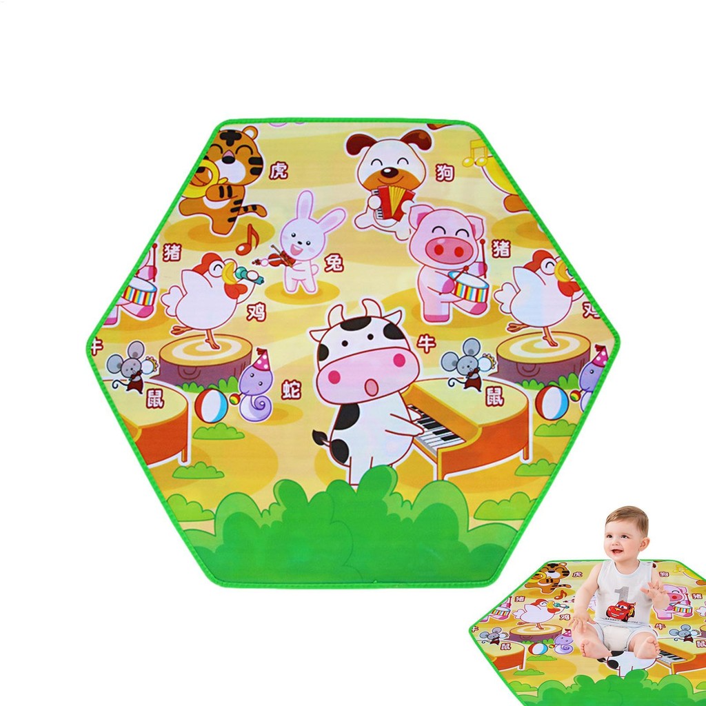 Thảm tập bò cho bé Hình lục giác Thảm chơi đàn hồi giáo dục Thảm mềm mại chống thấm nước chống trượt cho bé Sản phẩm trẻ em để bò chơi wipqsvn