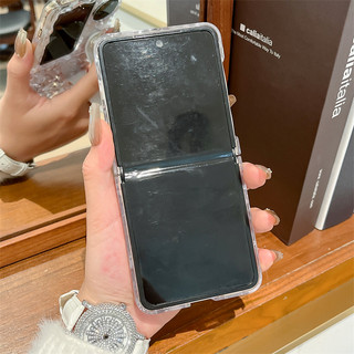 Ốp điện thoại gấp cho Oppo Find N2 N3 Flip Trong suốt gợn nước hoa hồng vòng tay cứng vỏ điện thoại tpu