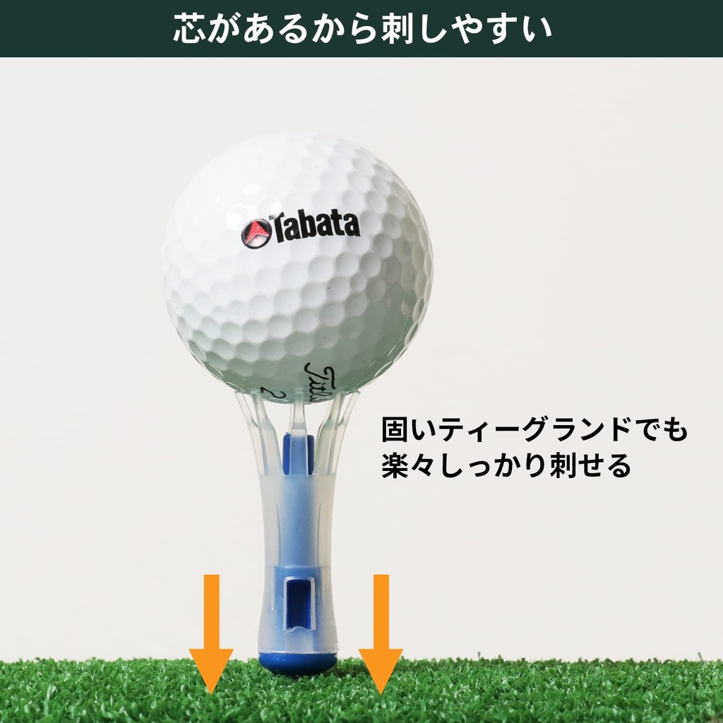 Tee Golf Tabata Lift Tee Soft Regular – Tee Nhựa Bậc Thang, Đầu Mềm (Bộ 5 Cây)