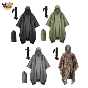 Áo mưa Poncho có mũ trùm đầu cho người lớn, che mưa, đi bộ đường dài, sự kiện thể thao, du lịch ngoài trời