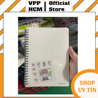[1 Quyển] Sổ Lò xo bìa nhựa Khổ B5 Minh Châu 120 trang