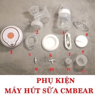 Phụ kiện thay thế cho máy hút sữa điện CMBEAR - van chân không, Bình sữa