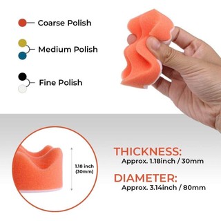Bộ 3/5 Inch 8/11/12 Miếng Đánh Bóng Ô Tô – Đĩa Len Tự Dính, Lót Xốp Dùng Cho Máy Khoan & Máy Đánh Bóng