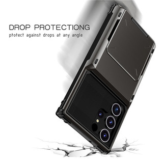 Ốp điện thoại chống sốc có thẻ kinh doanh cho Samsung S25 S24 Ultra S23 S22 Plus S25edge 5G