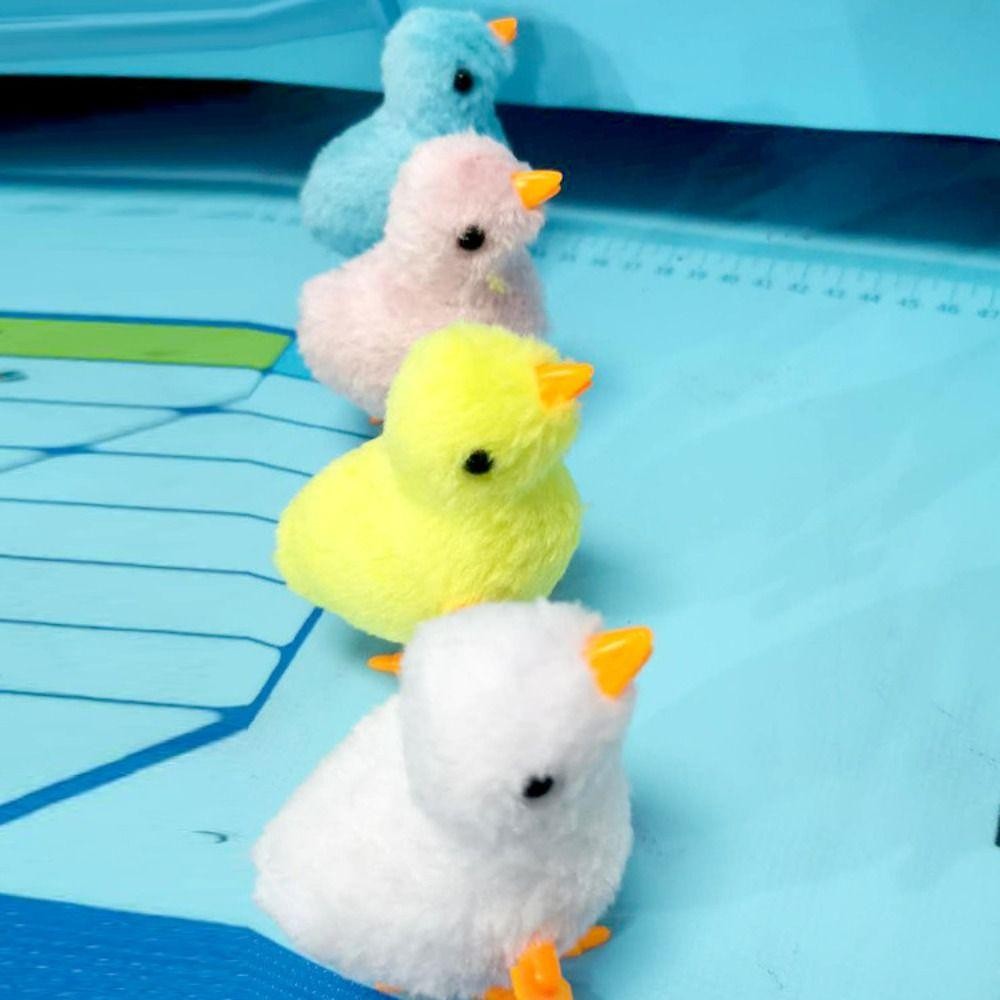 AWNGD Easter Running Chick, Sang Trọng Nhựa Nhảy Gió Lên Gà Con, Vàng Xanh Trắng Hồng Đồ Chơi Cockwork