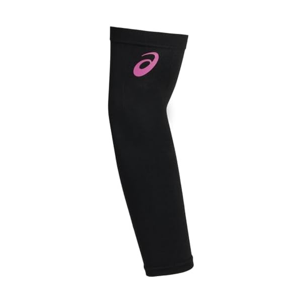 ASICS Volleyball Arm Sleeve - Single Unit (NOT A PAIR)- Performance Black & Brilliant White  / Metropolis / Pink - Unisex Adult Size Free 3053A072ㅤDirect From Japan