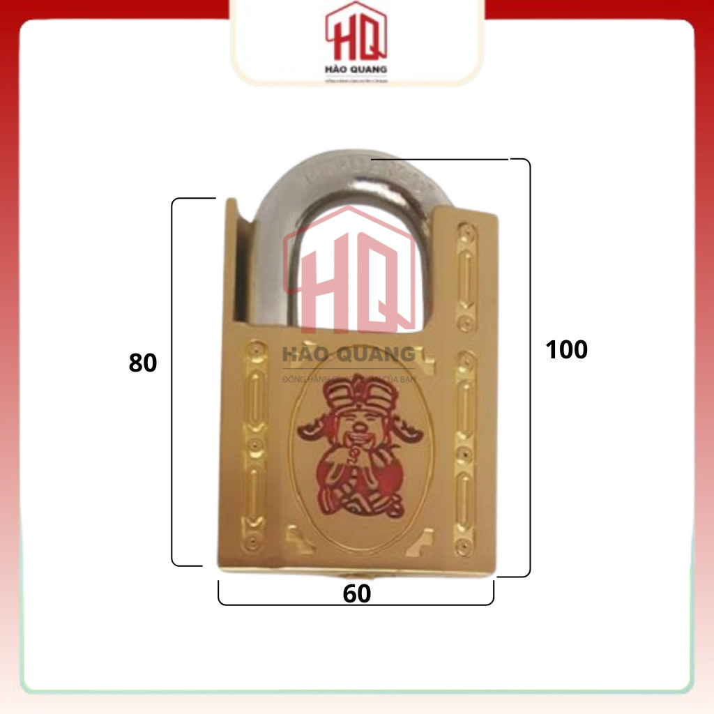 Khoá treo Đồng Thần Tài Việt Tiệp 01622/05204 - Chống cắt