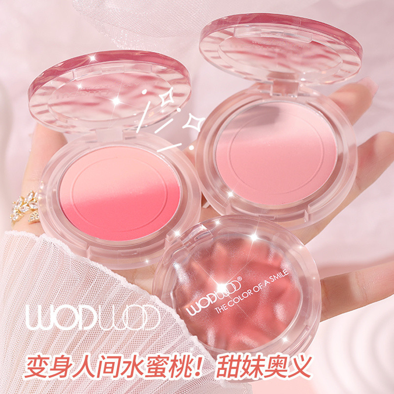 ✨2293 Hidden WODWOD Gradient Blush Niche Thương hiệu khỏa thân Trang điểm tự nhiên Matte Rouge Phấn mắt lớp Sun Red 25.4.20