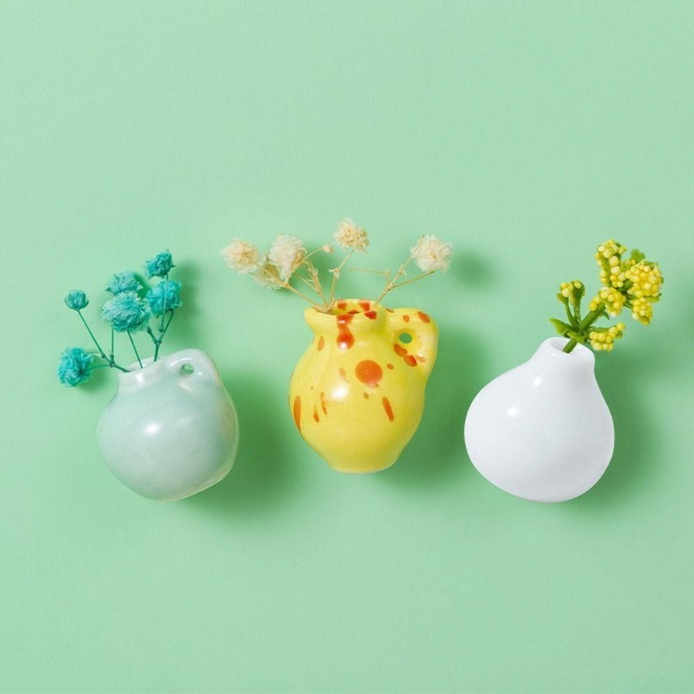 DONOVANQQ 8 Miếng Dán Tủ Lạnh Bình Hoa, Bình Nam Châm Tủ Lạnh Nhựa DIY, Cá Tính Dễ Thương Tinh Tế 3D Sáng Tạo Nam Châm Tủ Lạnh Nhà Bếp