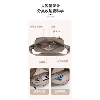 Túi Messenger Nhẹ Nhiều Lớp Túi Nữ Thường Ngày Dung Tích Lớn Túi Đeo Vai Túi Vải Nylon Chống Thấm Nước