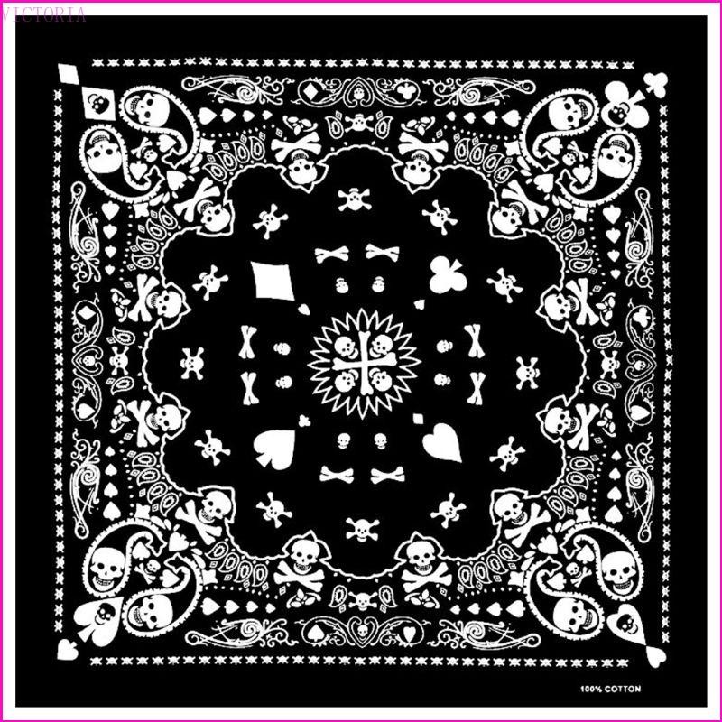 Vic Bandana Kerchief Unisex Hip Hop Skull Hair Band Khăn quàng cổ thể thao quấn cổ tay cho đầu Khăn quàng cổ vuông Khăn tay
