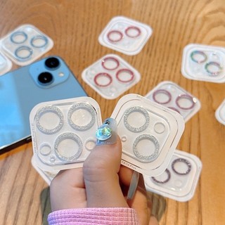 Bảo Vệ Camera Độ Nét Cao Lấp Lánh Bling Kính Cường Lực Ống Kính Máy Ảnh Tương Thích Cho iPhone 17 16 15 14 13 12 11 Pro Max 14 15 16 Plus 12 13 Mini
