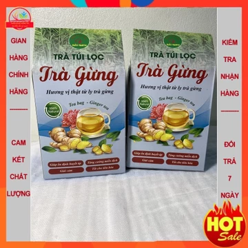 Combo 2 hộp trà gừng túi lọc Bảo Khang, lưu thông máu, giải cảm, cho người huyết áp thấp
