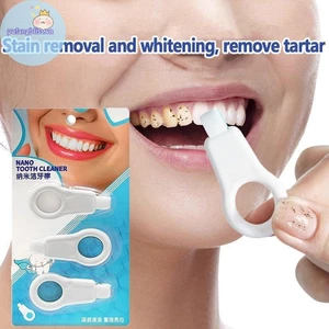 Pufangbliss 3 Cái / bộ Làm Sạch Răng Lau Trẻ Em Loại Bỏ Tartar Mảng Bẩn Loại Bỏ Tẩy Bọt Biển Chà VN