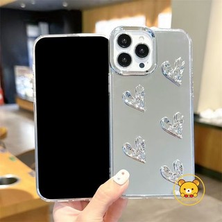 Ốp Điện Thoại Gương Nơ Sang Trọng Cho Xiaomi 14T Pro 14 13T 12T 12S 13 Ultra 12 Mi 11 11T Pro Lite 12X Civi 3 2 Poco X3 GT X4 M4 Pro C55 C65 Vỏ Chống Rơi Trái Tim Tình Yêu Mạ
