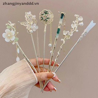 ♥Zb♥ Cổ Điển Trung Quốc Tóc Dính Chân Dành Cho Nữ Ngôi Sao Hoa Tươi Handmade Kẹp Tóc Quyến Rũ Phụ Kiện Trang Sức Đồ Trang Trí Tóc ^ d ^